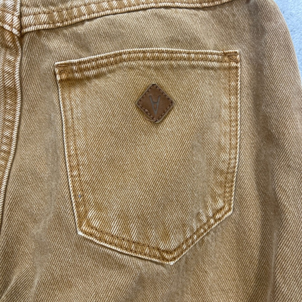Abrand Jeans Women 25 Brown A Carrie Jean Wide Leg High Rise Raw Hem - Picture 5 of 12